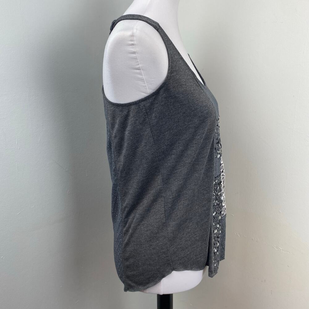 Anthropologie Tiny Patchwork Sequin Lace Racerbac… - image 4